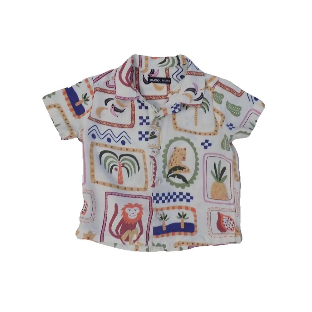 Zudio button front shirt boys size 1.5-2 years